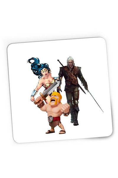 OEM Mousepad Gaming Clash of Clans Witcher Wonder Woman Infantry, 21x19 cm