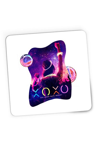 OEM Mousepad Gaming XOXO Dance Neon Party Colorful Teens Movie, 21x19 cm