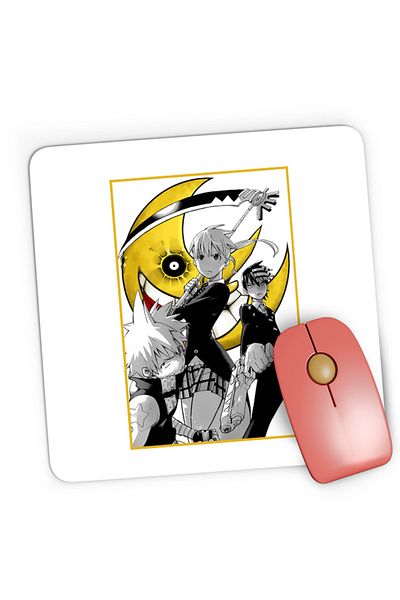 OEM Mousepad Gaming Soul Eater Group Death The Kid Black Star Soul Maka, 21x19 cm