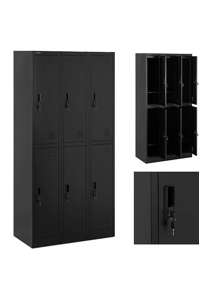 FrommStarck Dulap metalic social cu cheie - 6 compartimente
