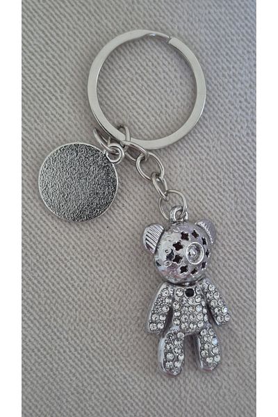 Land of Souvenir Elegant Colorful Metal Keychain with Zircon Stone