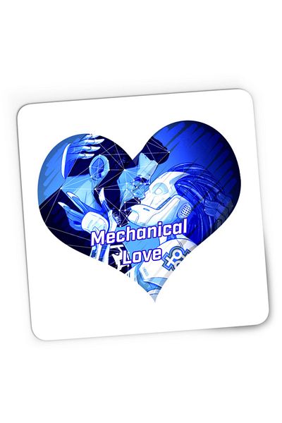 OEM Mousepad Gaming NFT XOXO Heart Robot Cyber Human Artificial, 21x19 cm
