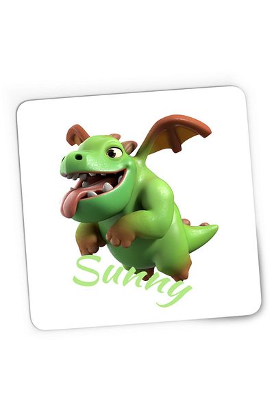 OEM Mousepad Gaming Clash of Clans Mini Dinosaur Happy Flying Positive Energy, 21x19 cm