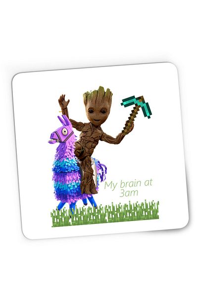 OEM Mousepad Gaming Baby Groot Riding Fortnite Lama Minecraft Pickaxe, 21x19 cm