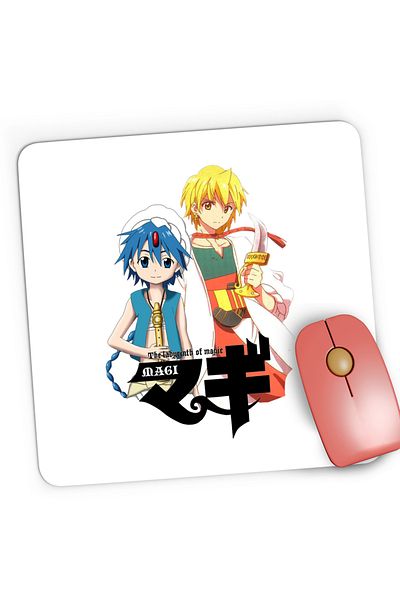 OEM Mousepad Gaming Magi The Labyrinth of Magic Aladin Alibaba Flute Sword, 21x19 cm