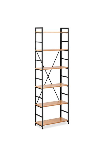 FrommStarck Bibliotecă decorativă, tip loft, industrială, max. 150 kg, 6 rafturi
