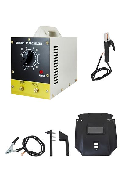Lawazim Steel Welding Machine - 250A AC Arc Welder with Spare Parts and Accessories for Metalwork