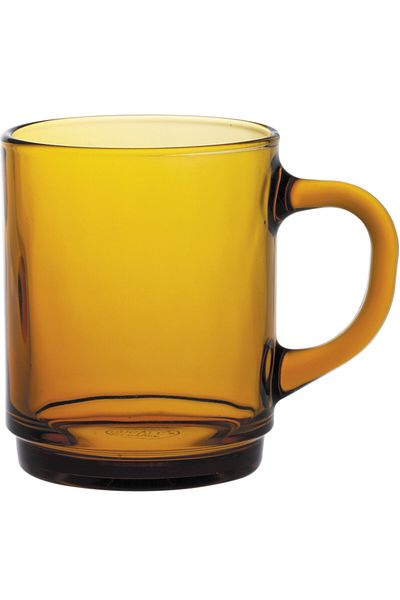 shumee Pahar Duralex VERSAILLES AMBER cu mâner 260 ml portocaliu - set de 6