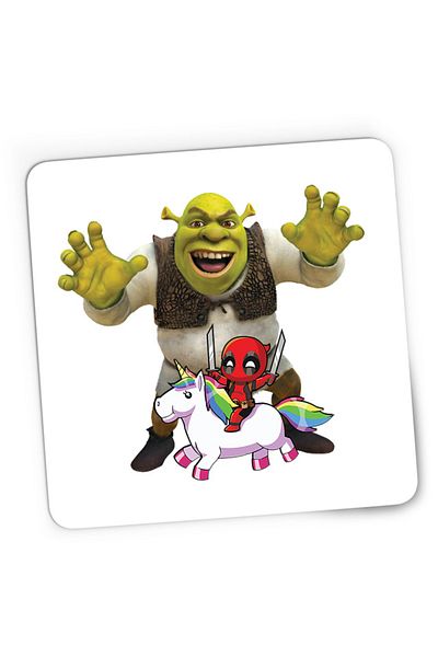 OEM Mousepad Gaming Shrek Deadpool Scary Unicorn, 21x19 cm