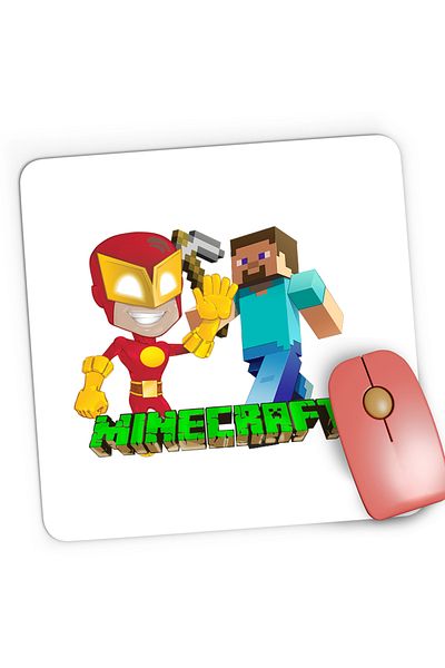 OEM Mousepad Gaming The Flash Minecraft Steve Super Hero, 21x19 cm