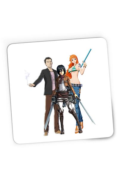 OEM Ajin Ogura Ikuya AOT Mikasa One Piece Gaming Mousepad, 21x19 cm