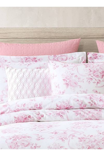 Orange Bed & Bath رينيه روز | طقم لحاف قطني ١٠٠٪؜، مفرد، ١١ قطعة