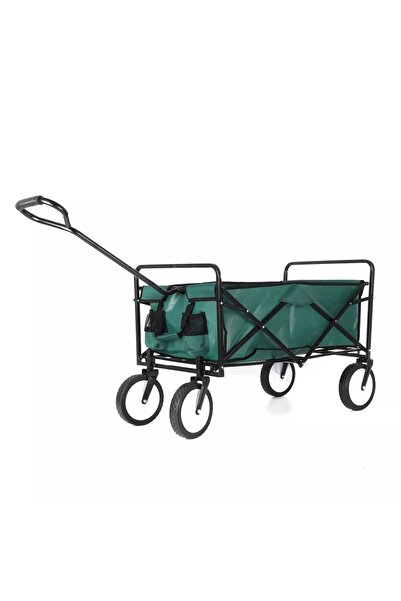 PROCART Foldable garden cart, maximum 80 kg, swivel wheels, 113x91 cm, weight 8.5 kg, green