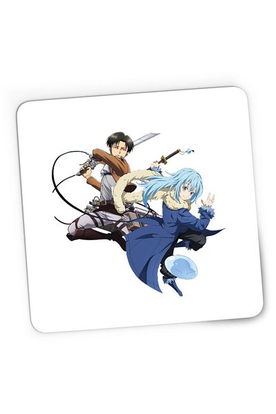 OEM Mousepad Gaming TenSura Slime Isekai Rinmuru Levi Attack on Titan, 21x19 cm