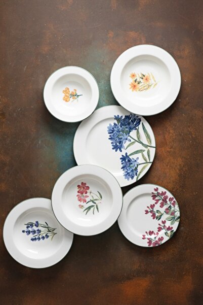 tabakevi Tabak Evi Porselen New Flower Garden Yemek Takımı 6 Kişilik 24 Parça BNS24YKPRS1104