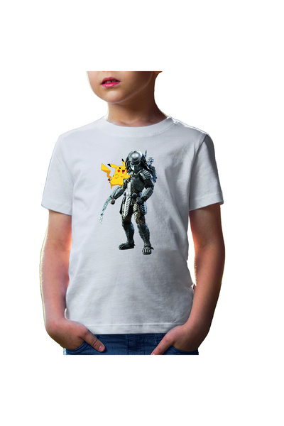 OEM Tricou copii Predator Vs Alien Pikachu Pokemon Mania
