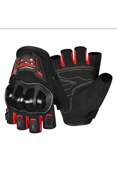 SARİSSA BİSİKLET Ones Again Mg14D Waterproof Fingerless Motorcycle Gloves Red X Large Size