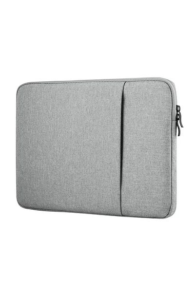 zola Husa universala pentru laptop, Zola, 13-14.2″, 2 compartimente, inchidere fermoar, poliester, gri