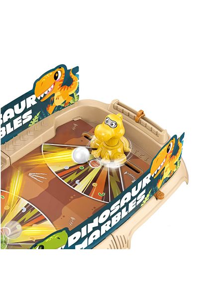 Flippy Dino Marbles Interactive Board Game for Kids, Flippy, 4 Balls, Scoreboard, 40.7x27x14 cm, Brown