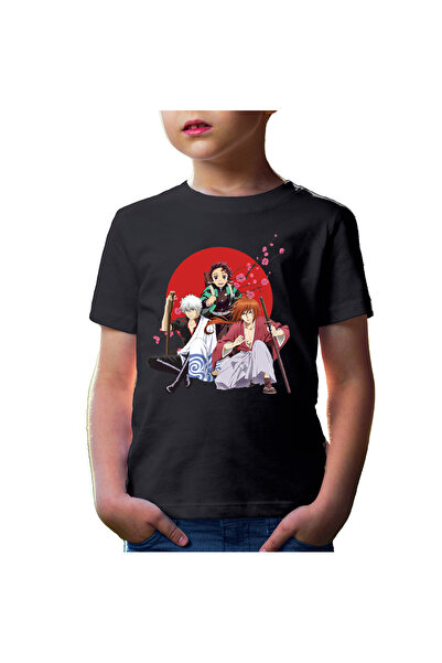 OEM Rurouni Kenshin Samurai Sakura Trio Harakiri Kids T-shirt