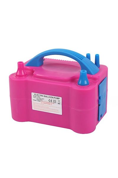LEIBOO Electric Balloon Inflating Pump with 2 outlets, 600W, Plastic, 19.5cm x 14cm x 13cm, Pink