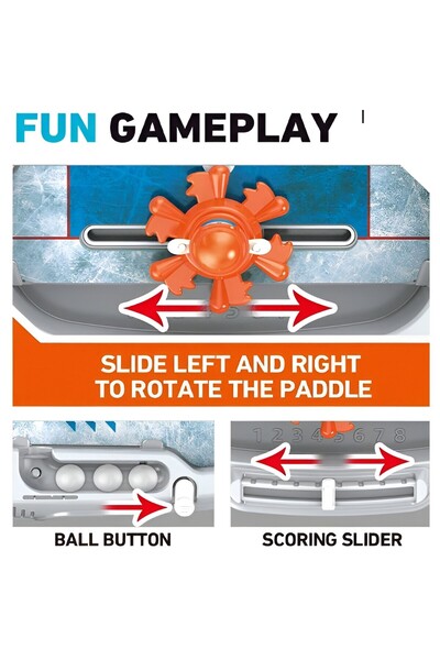 dalip Interactive Tabletop Ice Hockey Game for Kids, Dalip, 4 Balls, Scoreboard, 40.7x27x14.5 cm, Multico