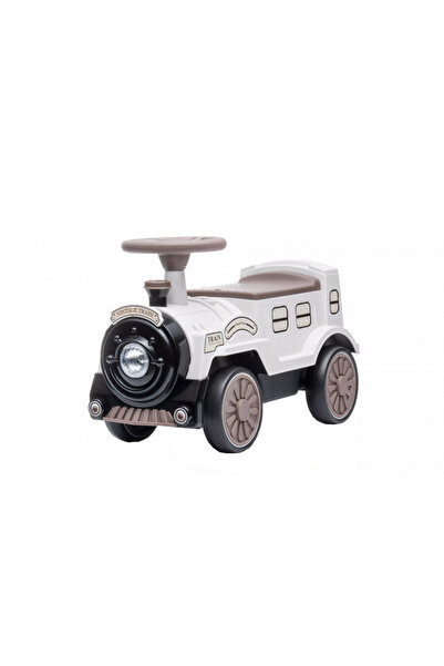 Nichiduta Trenulet fara pedale pentru copii Vintage Train White cu spatiu de ...