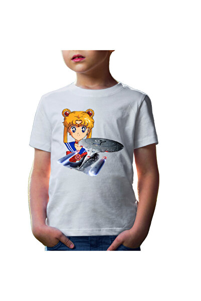 OEM Tricou copii Star Trek Sailor Moon Enterprise Starship