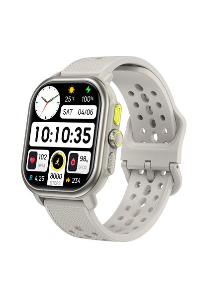 OEM Ceas Smartwatch Unisex TWINKLER TKY-P106, 2.06" AMOLED, LED, BT 5.3, GPS, FitCloudPro, Silver