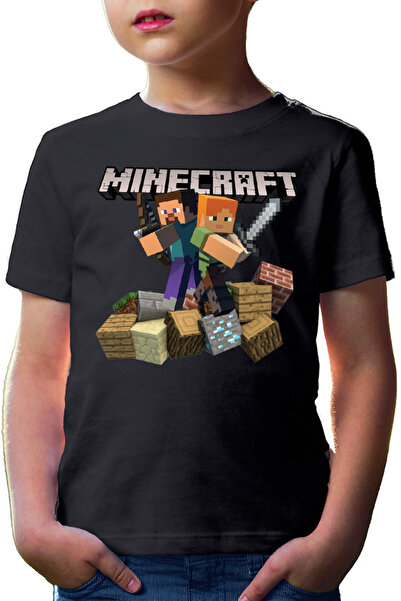 OEM Minecraft Fight Loot Bow Sword Beginner Material Παιδικό T-Shirt