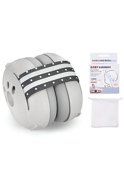 SMART GADGETS C&A Căști anti-zgomot pentru bebeluși, pliabile, reglabile, ușoare, gri