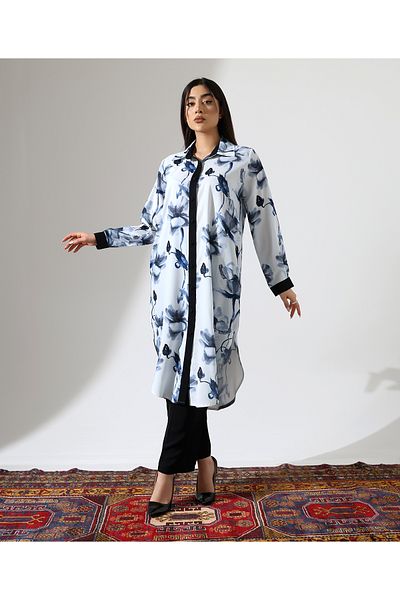 Fi'l Arz Fashion Violet Pattern Shirt Suit
