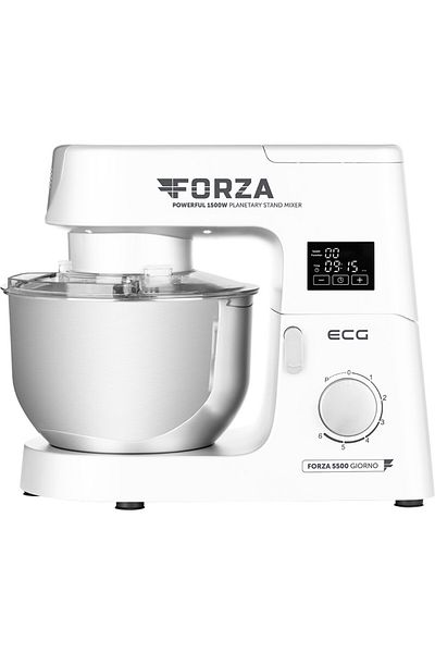 ECG Robot de bucatarie FORZA 5500 Giorno White, 1500 W, 6,5 litri, panou de control tactil