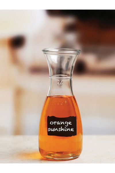 Circleware Glass Carafe with Chalkboard 1 Liter