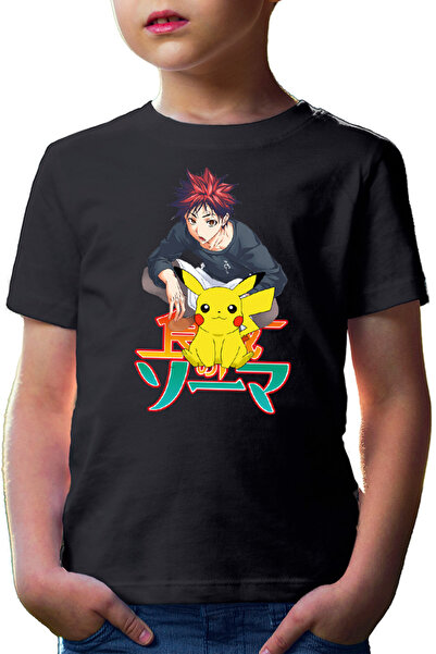 OEM Tricou copii Food Wars Soma Pikachu Sit Pet Japan