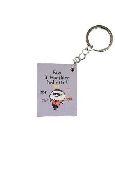 uğurlu dükkan Keychain with Motto - the Letters 3 Drank Us