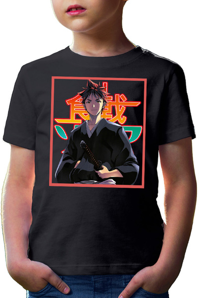 OEM Tricou copii Food Wars Souma Samurai Katana Otaku