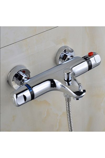SMART GADGETS C&A Thermostatic Shower Faucet Brass, Temperature Control at 38°C, Anti-Scalding Protection, Memory Fun