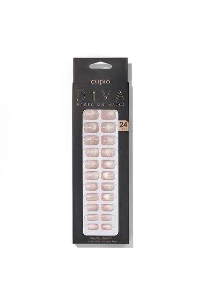 Cupio Σετ ψεύτικων νυχιών Diva - Cat Eye White