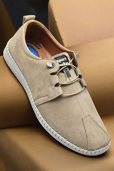 ISPARTALILAR 066 Πλήρης Ορθοπεδική Σόλα Γνήσιο δέρμα Nubuck Ανδρικά Παπούτσια Casual Ανδρικά Παπούτσια με τζελ τακουνιού