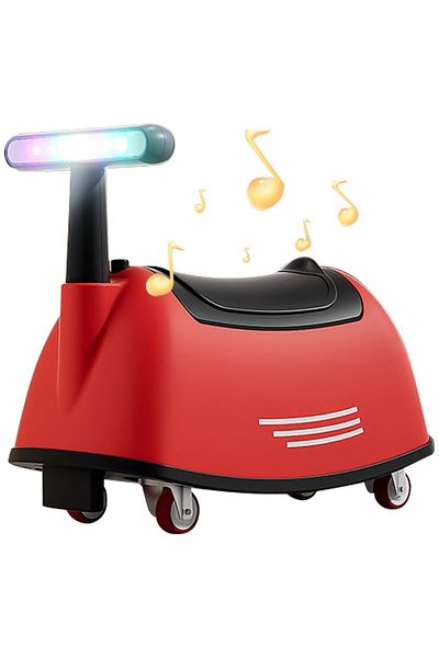 Nichiduta RideOn vehicle without pedals for children Glow&GO Red with silent swivel wheels, seat with