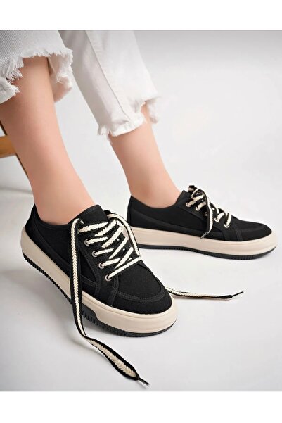 Brs High Sole Cloth Sneaker Linen