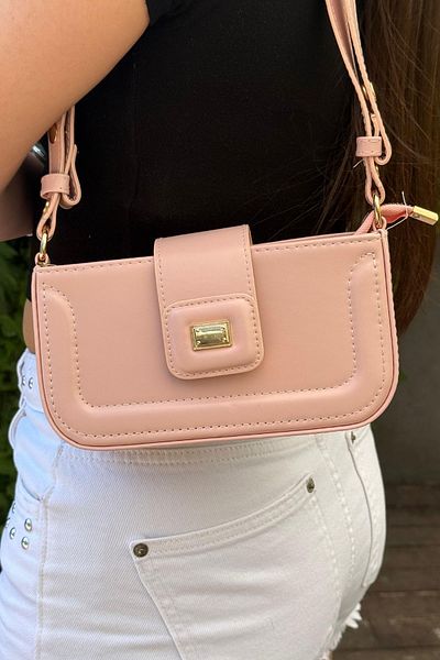 Ecrou Baguette Buckle Shoulder Bag Powder