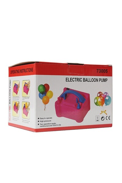 LEIBOO Electric Balloon Inflating Pump with 2 outlets, 600W, Plastic, 19.5cm x 14cm x 13cm, Pink