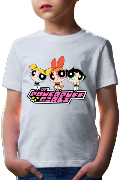 OEM Детска тениска с лого на Powerpuff Girls, анимационен дизайн