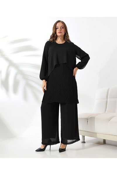 Fi'l Arz Fashion Pleated Chiffon Tunic