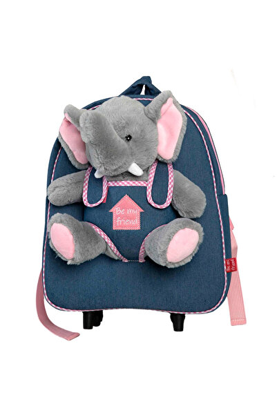 Perletti Rucsac troler, Perletti, cu elefant, pluș detașabil, 38 cm