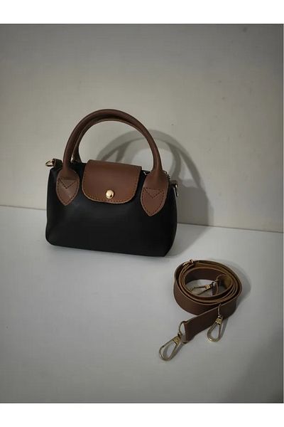 ateş3434 Women's Small Size Hand and Shoulder Bag with Faux Leather Handle