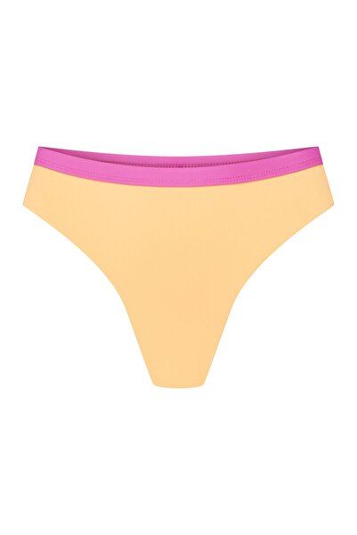 Bloovii Bikini Bottom High Leg Brief Two-Color Smooth Matte Fabric | Miamibeach