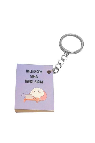 uğurlu dükkan Keychain with Motto - You Cry after You Work Now